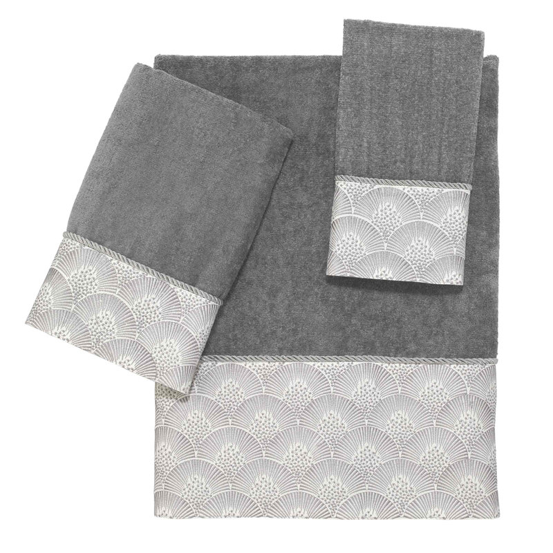 Latitude Run® Euripides 3-Piece Towel Set, Silver