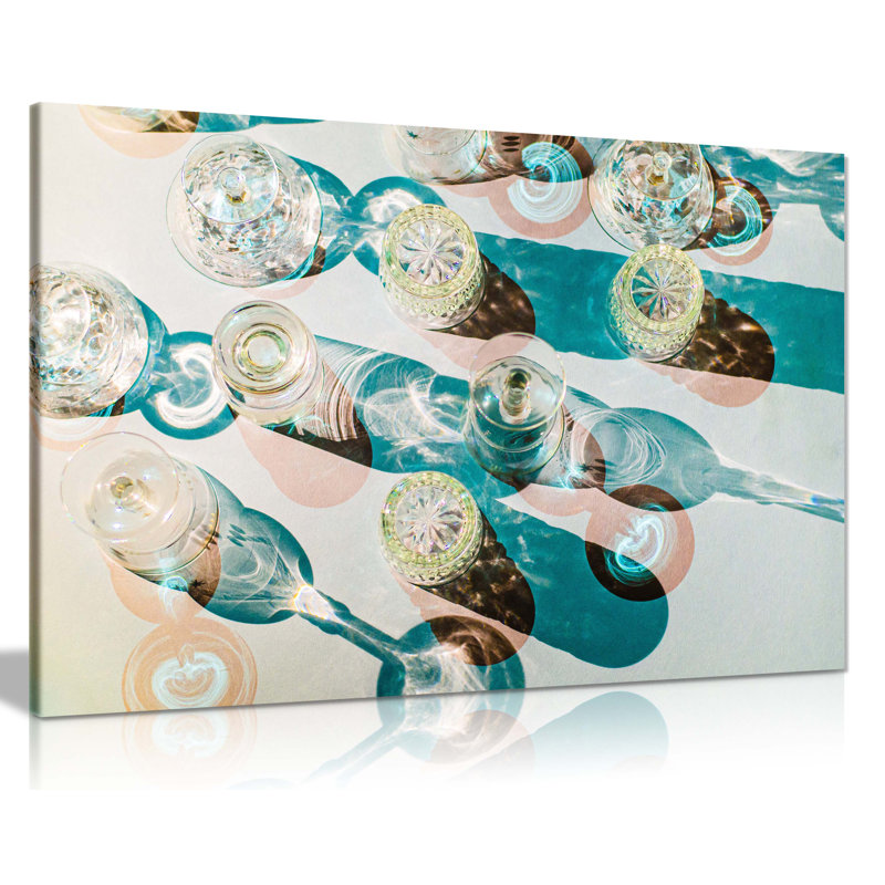 Light & Shadow Drinking Glasses - Wrapped Canvas Print, 20cm H x 31cm W