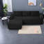 Canapé modulaire moderne en velours côtelé avec assise profonde et méridienne pour le salon
