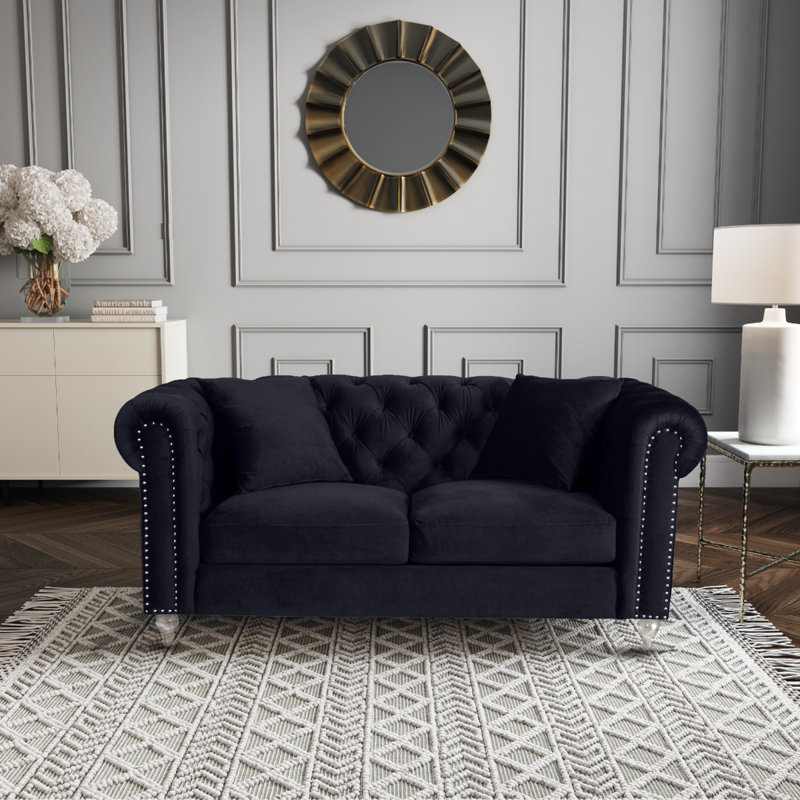 Laurinburg Seater Upholstered Sofa, 3, Black