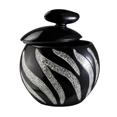 11.5" Tall Polyresin Decorative Jewelry Box, Zebra Design