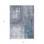 Tapis extérieur lavable abstrait bleu gris et ivoire 5 pi x 8 pi