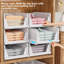 5 Pack Stackable Closet Storage Basket, Multifunctional & Foldable Closet Organizer For Bathroom Kitchen Laundry Room Wardrobe Storage, Space-Saving Clothes Storage Drawer Organizer, White-130382416