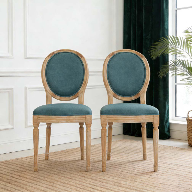 Ensemble de chaises de salle à manger, Sarcelle, Brun