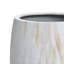 Ensemble de pots de fleurs ronds 15 pièces P 15,8 po, blanc brun imitation marbre avec trou de drainage-672093820-672093821