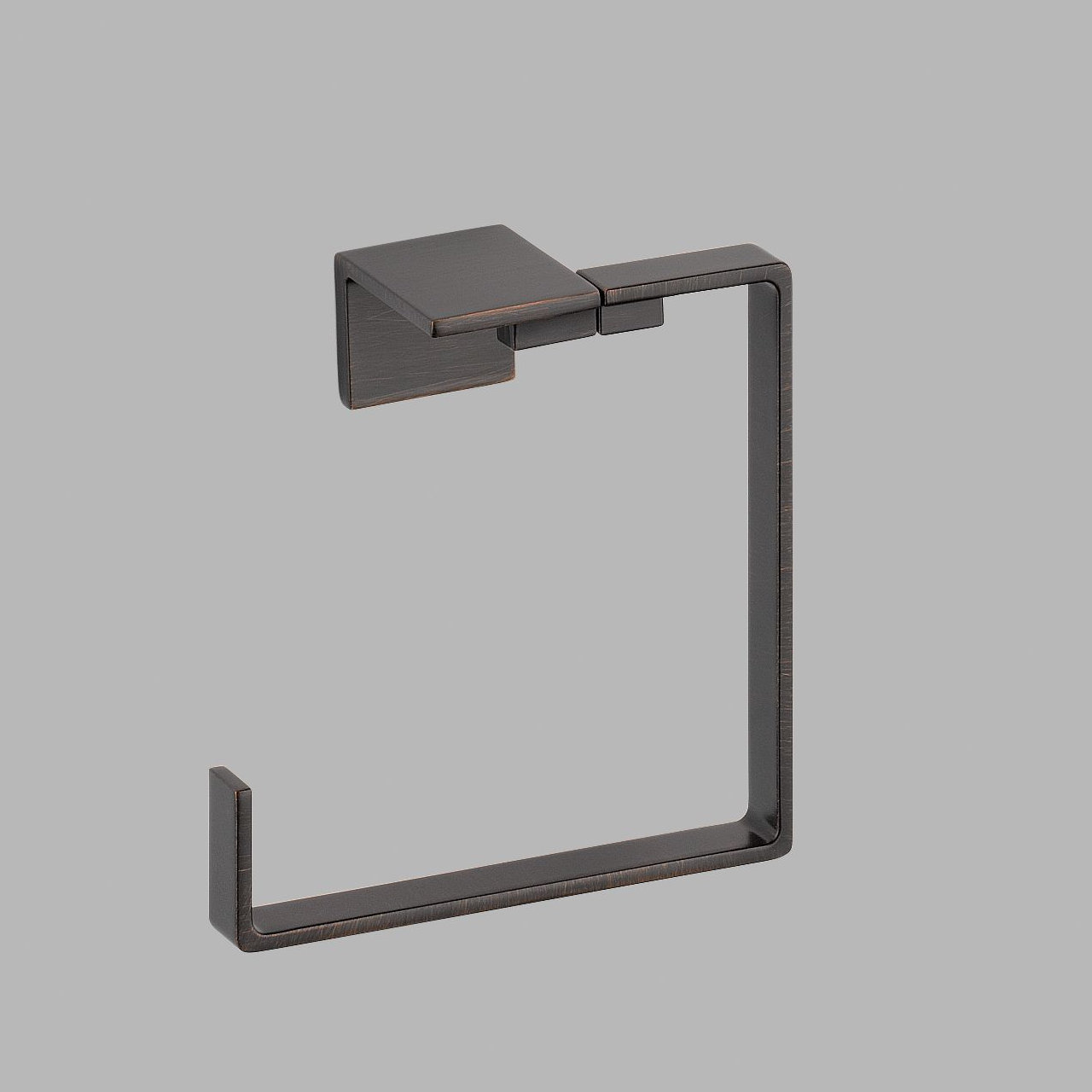 Vero Square Open Towel Ring, Venetian Bronze