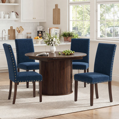 Moshier Modern Extendable Dining Table Set For 4-6 People With Hidden Storage