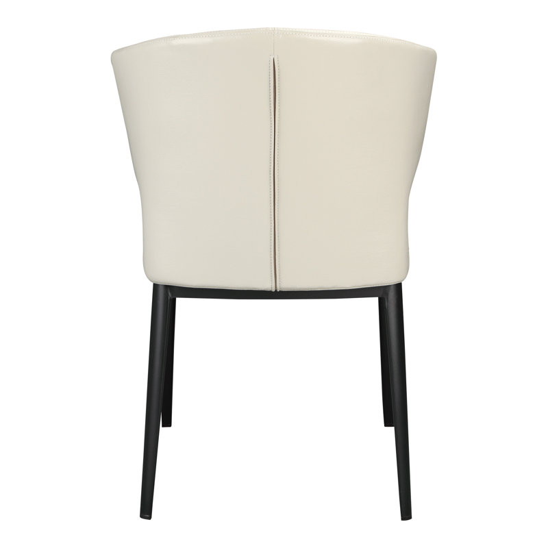 Nakia Upholstered Dining Chair, Beige Faux Leather