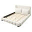 Grand lit plateforme tapissier avec 2 coussins, blanc-662916428-662916431