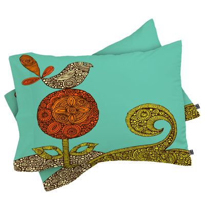 Bird in The Flower Pillowcase