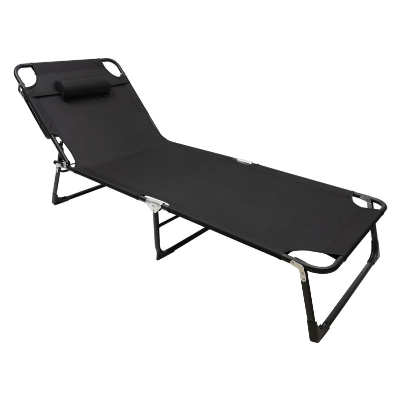 Lit de camp pliant pour adultes, Noir
