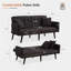 Canapé-lit futon polyvalent de style Mid-Century moderne pour divers espaces et conforts-909410629