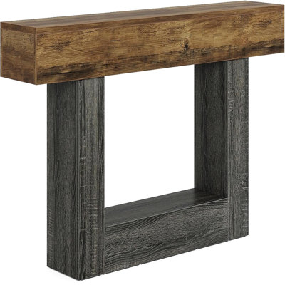 Wooden Console Table, Narrow Long Wood Sofa Table, Living Room Table Rectangular Sofa Table Behind The Couch