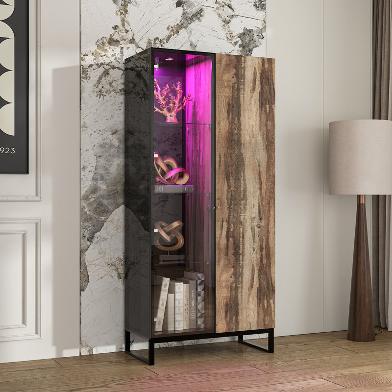 Vitrine polyvalente avec lumière réglable
