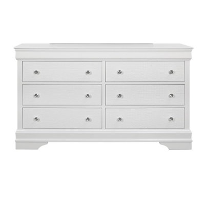 Shaker Crocodile Metallic White Dresser