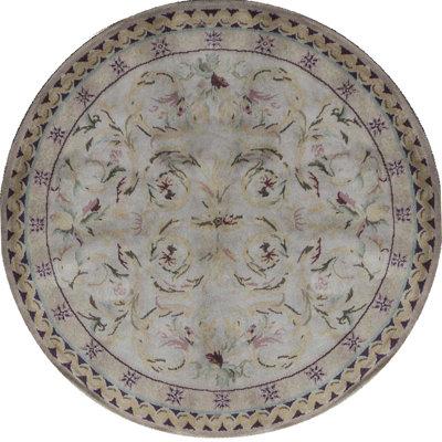 Tapis ivoire et beige noué à la main de haute qualité