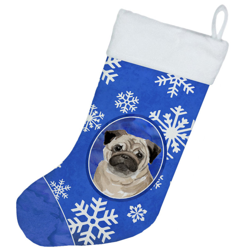 Chaussette de noël winter flocons de noël, Carlin