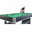 Table de billard 6 pieds avec plateau de tennis de table - noir avec feutre vert