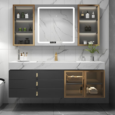 Modern simple wall cabinet bathroom cabinet.