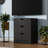 3 Drawers Dresser For Bedroom With Fabric Pu Drawer, White Dresser With Wood Frame, Large Organizer, Small Chest Of Drawers For Closet, Living Room, Hallway, Black-1481546409