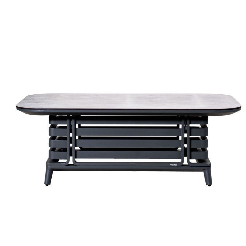 AUREL Rectangle Metal Outdoor Coffee Table - 130 cm W 80 cm D