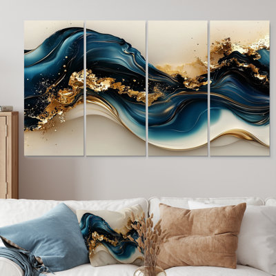 Champlon - art mural vagues - décoration murale moderne