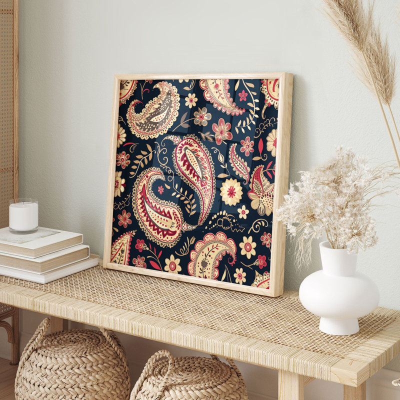 «Abstract Bohemian Paisleys», reproduction d'art non encadrée, H 14 po x l 14 po
