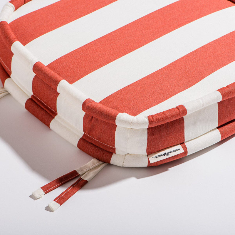 AL Fresco Dining Chair Cushion, Red/White
