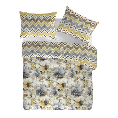 Ensemble de housse de couette en coton 3 pièces 90 po x 92 po Gouchee Home Nebbia
