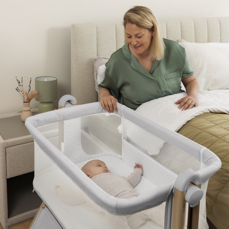Cloud Bedside Crib, Grey