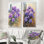 Hortensias à la clôture de la ferme I - impressions sur toile florales 2 panneaux