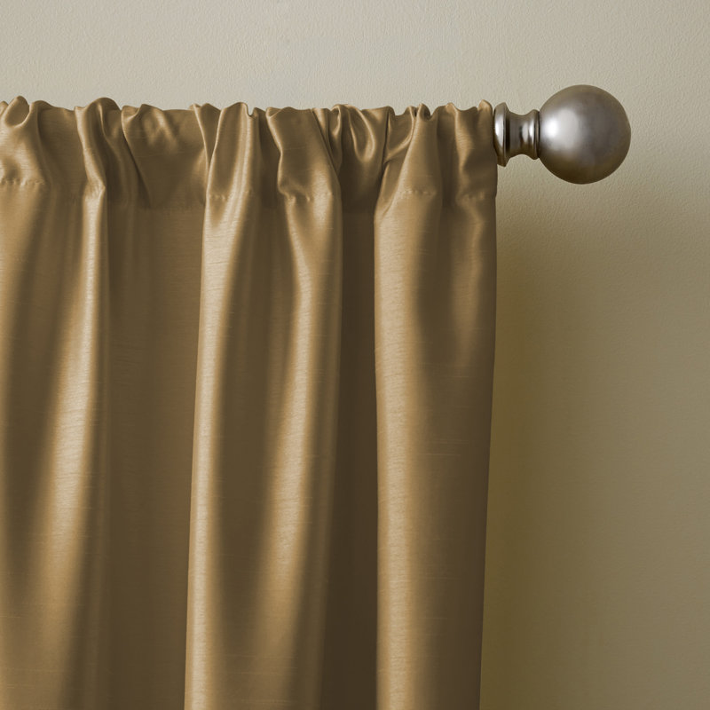 Mahoe Blackout Single Curtain Panel, 52" W x 84" L, Gold