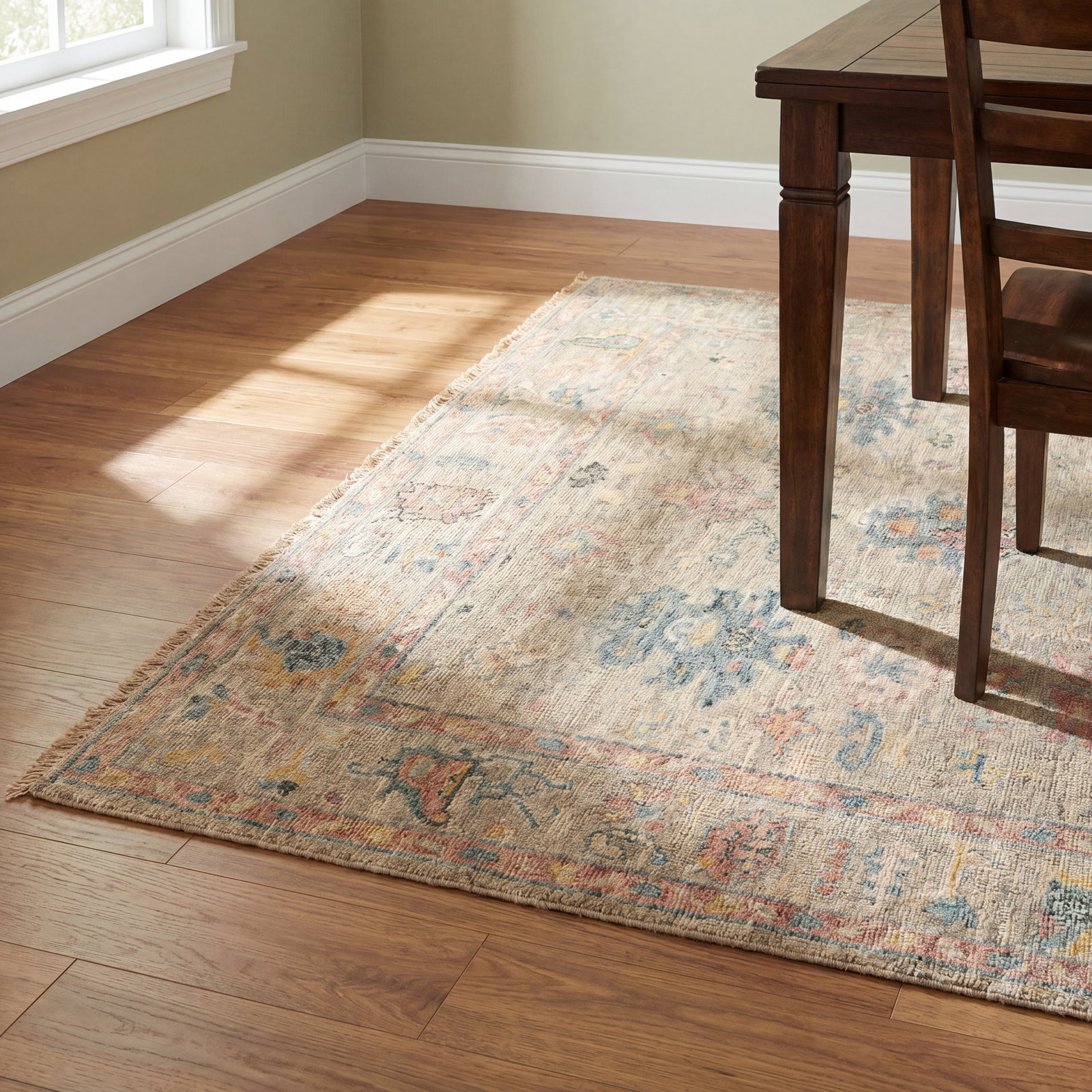 Newham Brown Hand-Knotted Oriental Wool Rug, Rectangle 9' x 13'