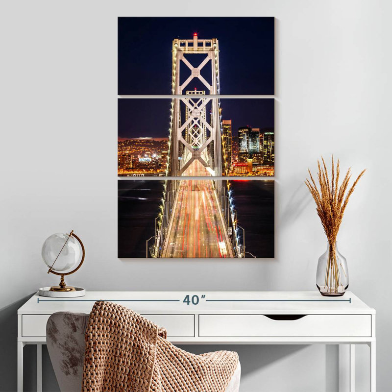 Lilie Bay Bridge Night Shine, 32" H x 20" W