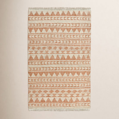 Walter Terracotta Natural Hand-Woven Geometric Rug