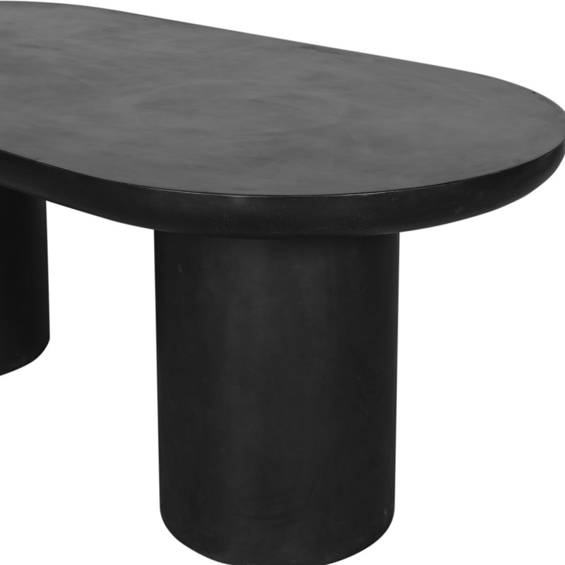 Rocca Outdoor Oval Dining Table, Black