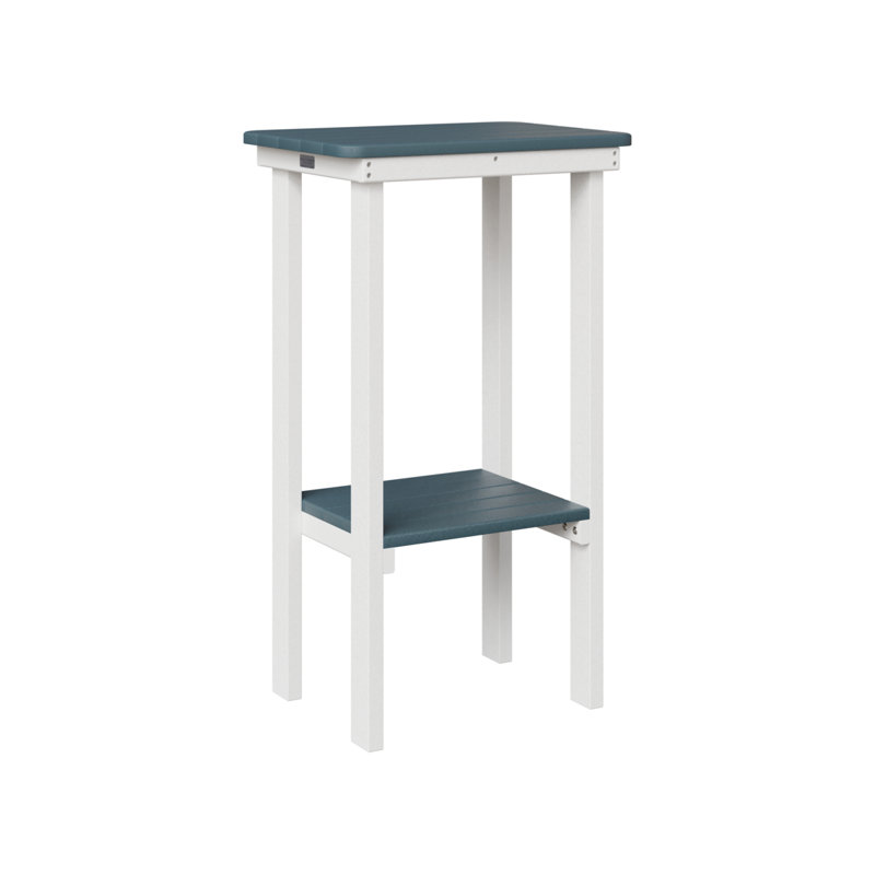 Table de bout rectangulaire Berlin Gardens, H 32,5 po x l 15 po x P 20,5 po, Ardoise / blanc