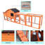 Outdoor Rabbit Cage With Spacious Play Area And Nest Box Large Roof Nesting Space