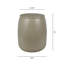 Table d'appoint avec rangement en tambour martelé moderne en métal martelé 19 po Merida-130944156