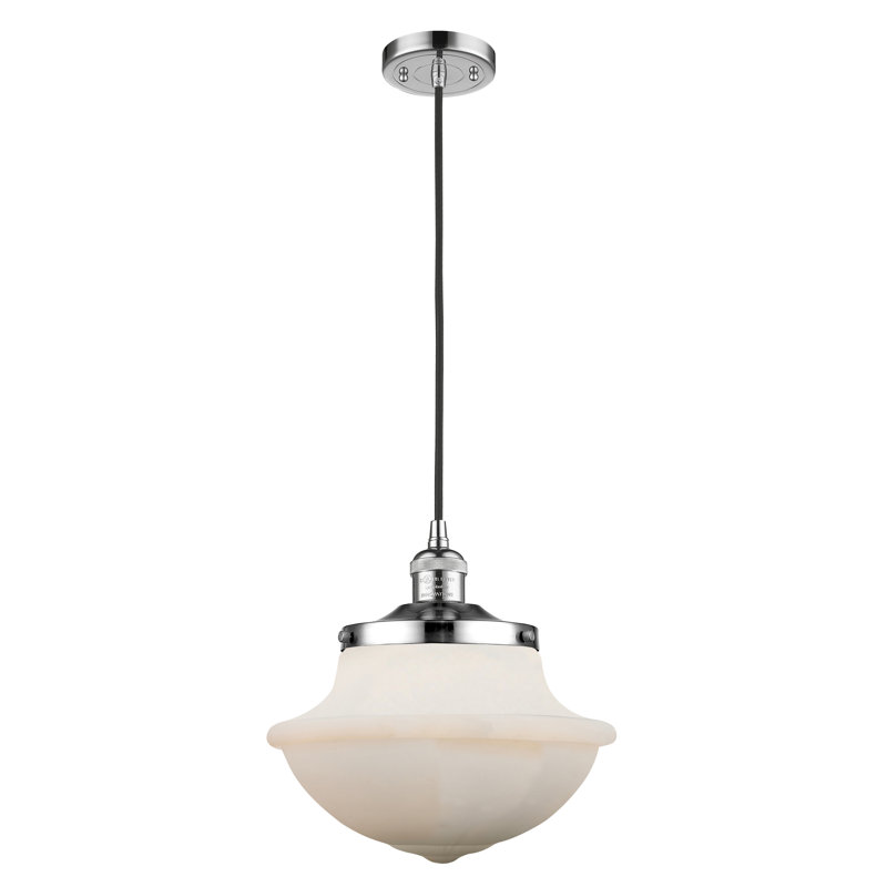 Luminaire suspendu simple à 1 lumière Grourke, Chrome poli