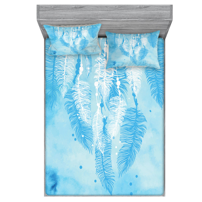 Tribal Microfiber Sheet Set, Queen Sheet Set with Fitted Sheet