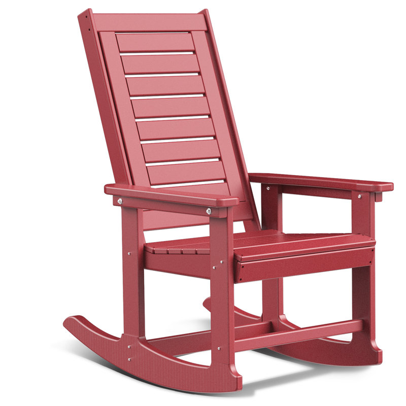 Chaise berçante d'extérieur Plumville, Rouge