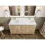 Teck d'Atlanta 60 po X P 22 po D Meuble-lavabo double en gris clair délavé avec quartz Cove Edge-110357593