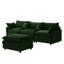 Canapé modulaire modulaire en chenille avec repose-pieds-911545526