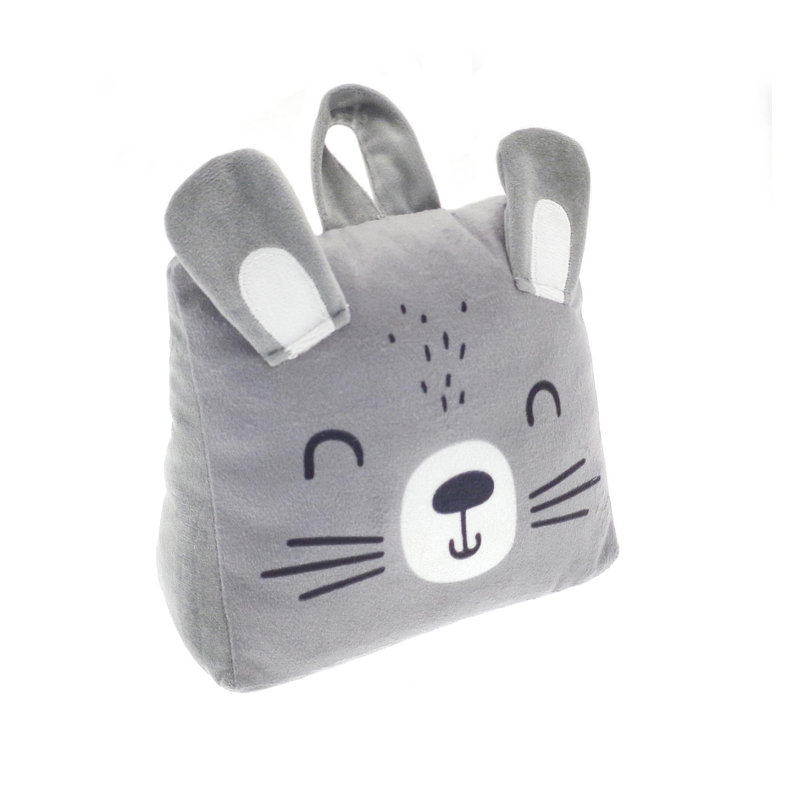 Calzada Cat Fabric Floor Door Stop, Grey