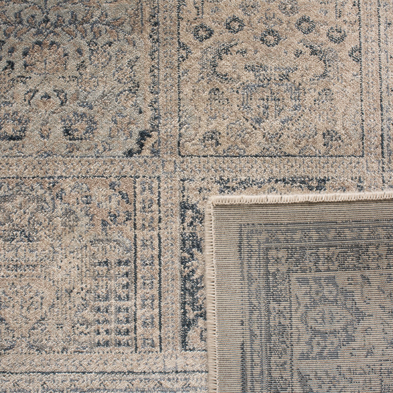 Tapis oriental pierre / bleu Evanoff, Tapis de couloir 2 pi 2 po x 8 pi