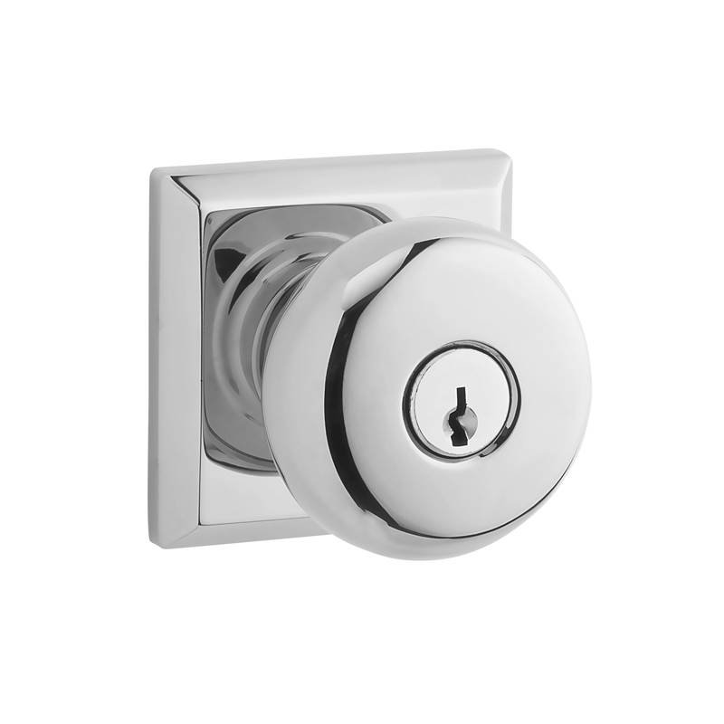 Round Keyed Door Knob, Polished Chrome, Yes, Keyed Alike