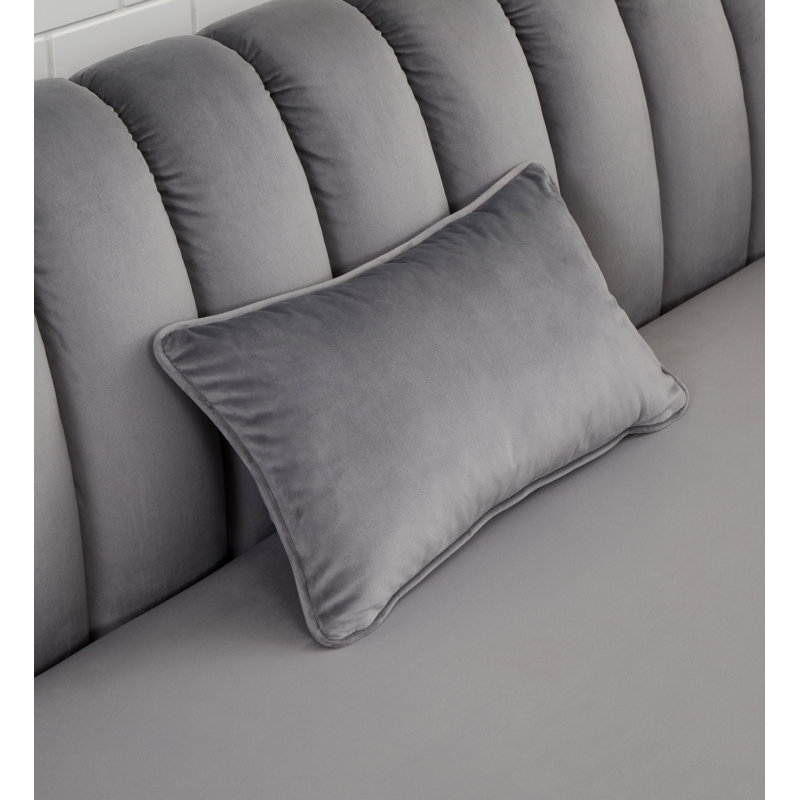 Byrd 91'' Velvet Sofa, Gray, 31.5" H x 88" W x 34.5" D