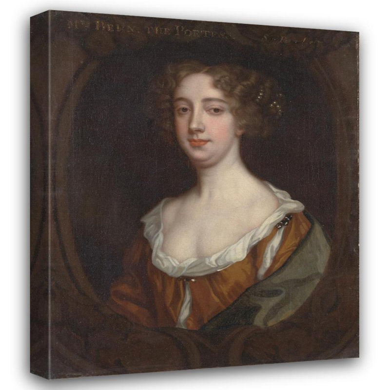 "Aphra Behn" par Sir Peter Lely - Art mural sur toile tendue avec châssis, H 24 po x l 17 po
