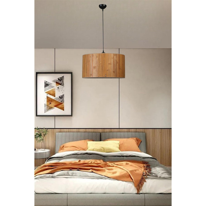 Chandle Chandelier, Walnut/Black